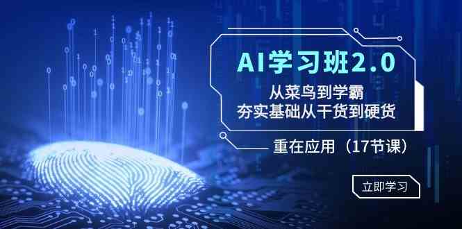 （8964期）AI学习班2.0：从菜鸟到学霸，夯实基础从干货到硬货，重在应用（17节课）-枫客网创