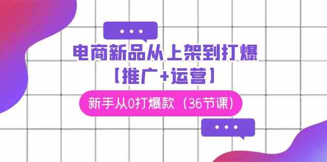 （9286期）电商 新品从上架到打爆【推广+运营】，新手从0打爆款（36节课）-枫客网创