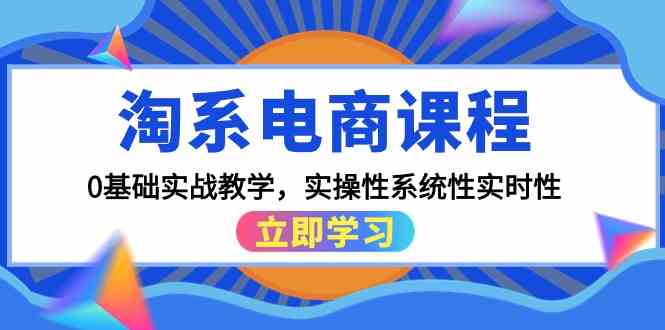 （9704期）淘系电商课程，0基础实战教学，实操性系统性实时性（15节课）-枫客网创