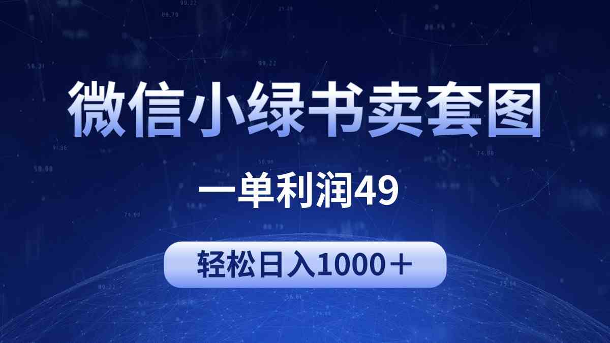 （9915期）冷门微信小绿书卖美女套图，一单利润49，轻松日入1000＋-枫客网创