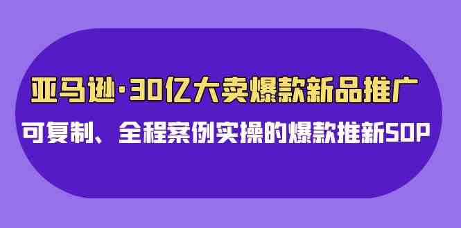 （9944期）亚马逊30亿·大卖爆款新品推广，可复制、全程案例实操的爆款推新SOP-枫客网创