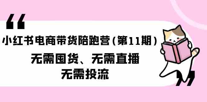 （9996期）小红书电商带货陪跑营(第11期)无需囤货、无需直播、无需投流（送往期10套）-枫客网创