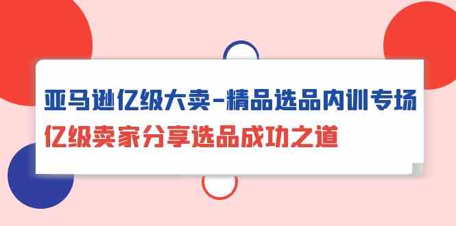 （10034期）亚马逊亿级大卖-精品选品内训专场，亿级卖家分享选品成功之道-枫客网创