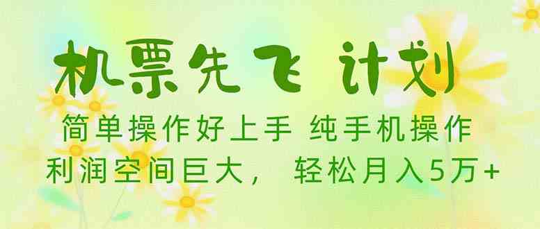 （10099期）机票 先飞计划！用里程积分 兑换机票售卖赚差价 纯手机操作 小白月入5万+-枫客网创