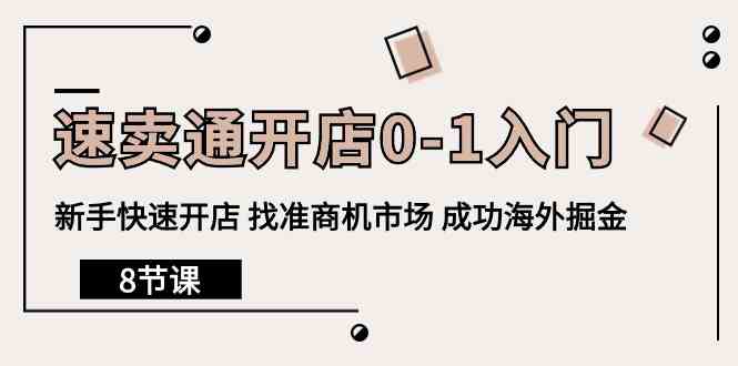 （10126期）速卖通开店0-1入门，新手快速开店 找准商机市场 成功海外掘金（8节课）-枫客网创