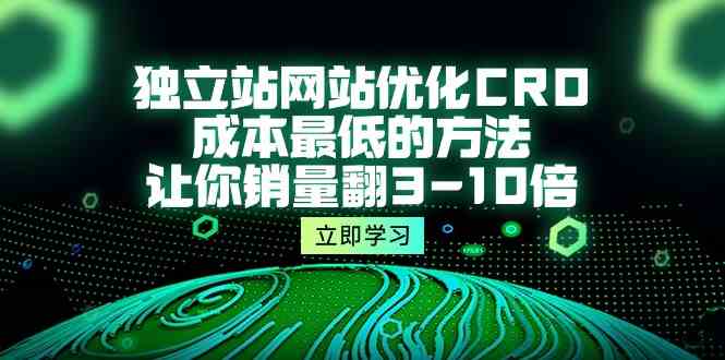 （10173期）独立站网站优化CRO，成本最低的方法，让你销量翻3-10倍（5节课）-枫客网创