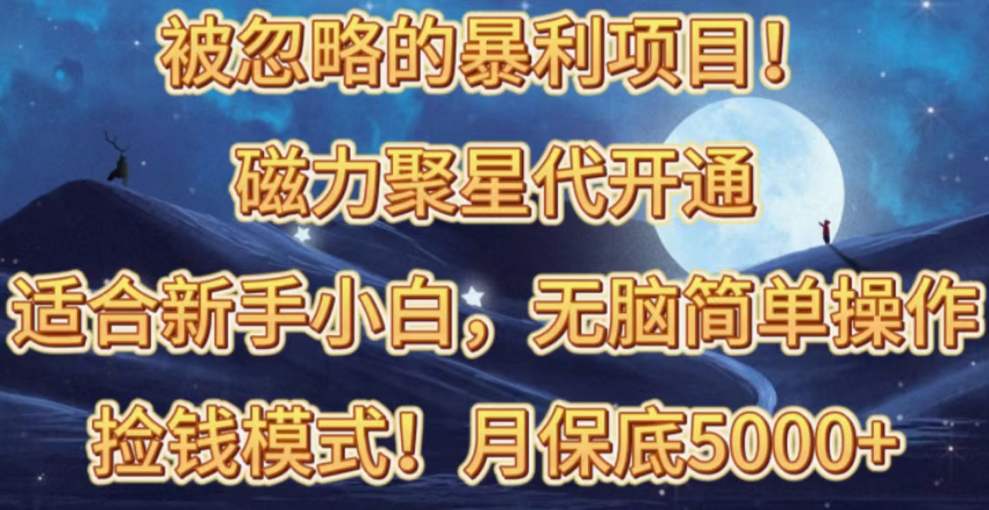 （10245期）被忽略的暴利项目！磁力聚星代开通捡钱模式，轻松月入五六千-枫客网创