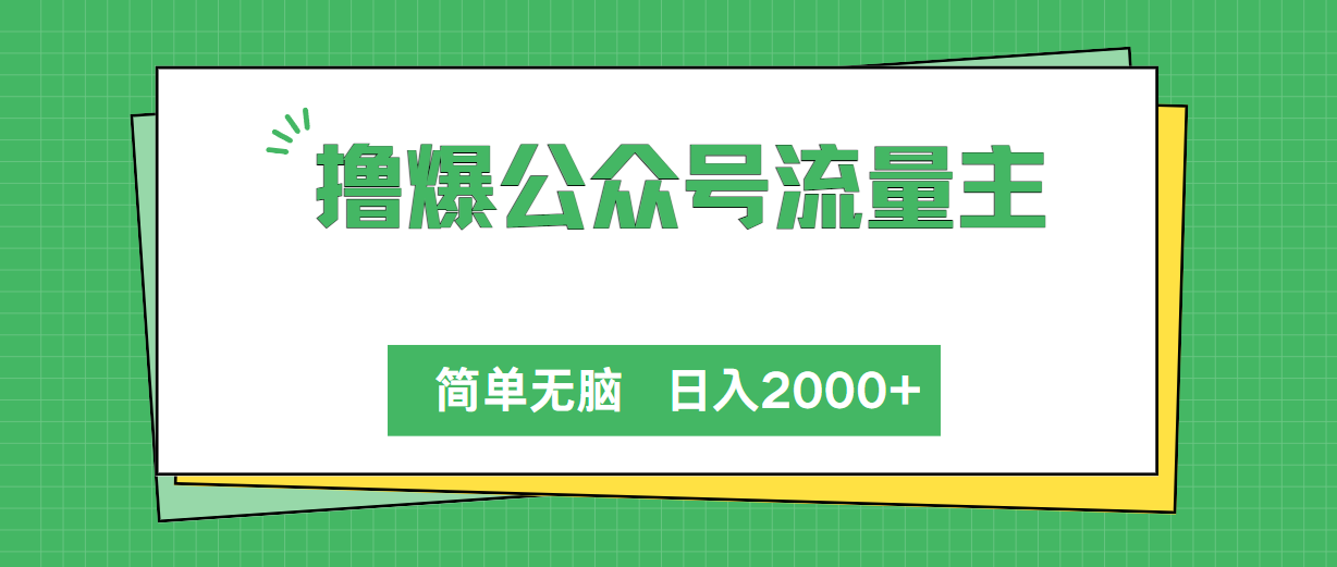 （10310期）撸爆公众号流量主，简单无脑，单日变现2000+-枫客网创