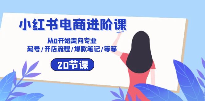 （10492期）小红书电商进阶课：从0开始走向专业 起号/开店流程/爆款笔记/等等（20节）-枫客网创