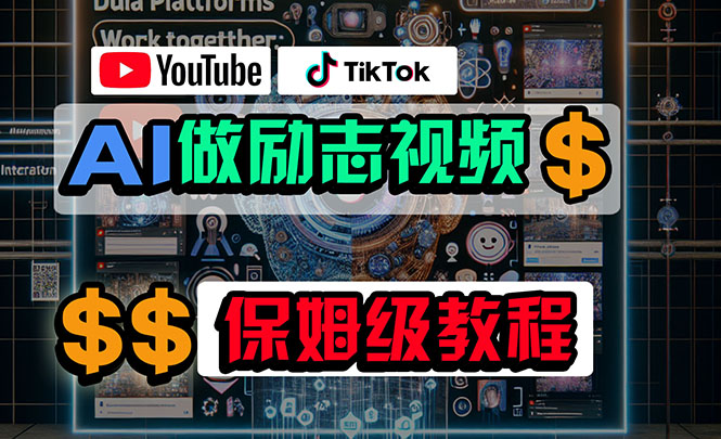 （10520期）利用AI制作励志视频，在YouTube和TikTok赚钱，小白可做（附工具）-枫客网创