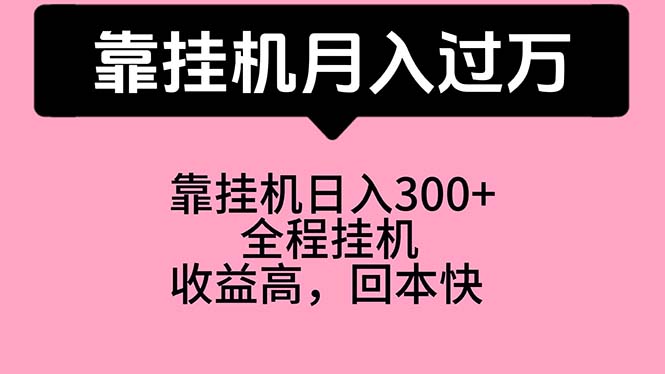 （10572期）靠挂机，月入过万，特别适合宝爸宝妈学生党，工作室特别推荐-枫客网创