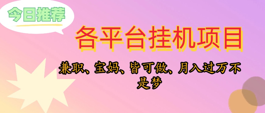 （10642期）靠挂机，在家躺平轻松月入过万，适合宝爸宝妈学生党，也欢迎工作室对接-枫客网创