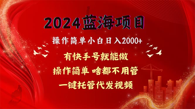 （10693期）2024蓝海项目，网盘拉新，操作简单小白日入2000+，一键托管代发视频，…-枫客网创