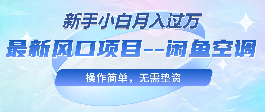 （10767期）最新风口项目—闲鱼空调，新手小白月入过万，操作简单，无需垫资-枫客网创