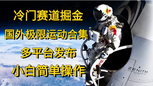 （10745期）冷门赛道掘金，国外极限运动视频合集，多平台发布，小白简单操作-枫客网创