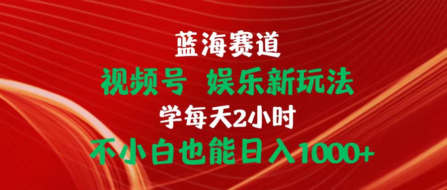 （10818期）蓝海赛道视频号 娱乐新玩法每天2小时小白也能日入1000+-枫客网创