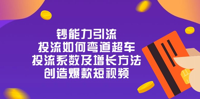 （10938期）钞 能 力 引 流：投流弯道超车，投流系数及增长方法，创造爆款短视频-20节-枫客网创