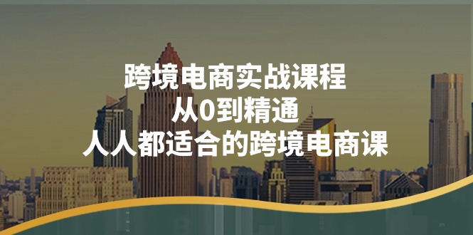 （11183期）跨境电商实战课程：从0到精通，人人都适合的跨境电商课（14节课）-枫客网创