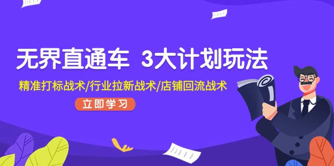 （11304期）无界直通车 3大计划玩法，精准打标战术/行业拉新战术/店铺回流战术-枫客网创