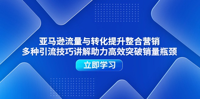 （11335期）亚马逊流量与转化提升整合营销，多种引流技巧讲解助力高效突破销量瓶颈-枫客网创