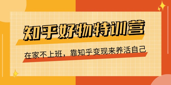 （11369期）知乎好物特训营，在家不上班，靠知乎变现来养活自己（16节）-枫客网创