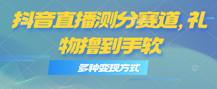 （11380期）抖音直播测分赛道，多种变现方式，轻松日入1000+-枫客网创