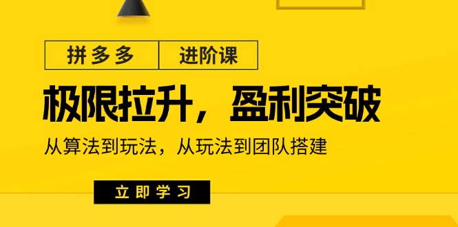 （11435期）拼多多·进阶课：极限拉升/盈利突破：从算法到玩法 从玩法到团队搭建-18节-枫客网创