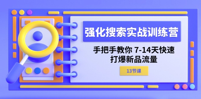 （11557期）强化 搜索实战训练营，手把手教你 7-14天快速-打爆新品流量（13节课）-枫客网创