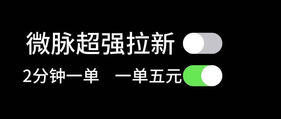 （11580期）微脉超强拉新， 两分钟1单， 一单利润5块，适合小白-枫客网创