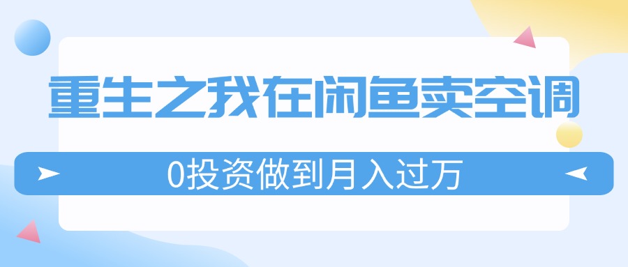 （11962期）重生之我在闲鱼卖空调，0投资做到月入过万，迎娶白富美，走上人生巅峰-枫客网创