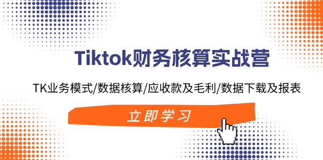 （11978期）Tiktok财务核算实战营：TK业务模式/数据核算/应收款及毛利/数据下载及报表-枫客网创