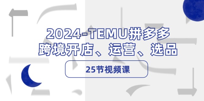 （12106期）2024-TEMU拼多多·跨境开店、运营、选品（25节视频课）-枫客网创