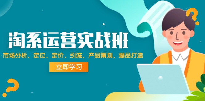 （12186期）淘系运营实战班：市场分析、定位、定价、引流、产品策划，爆品打造-枫客网创