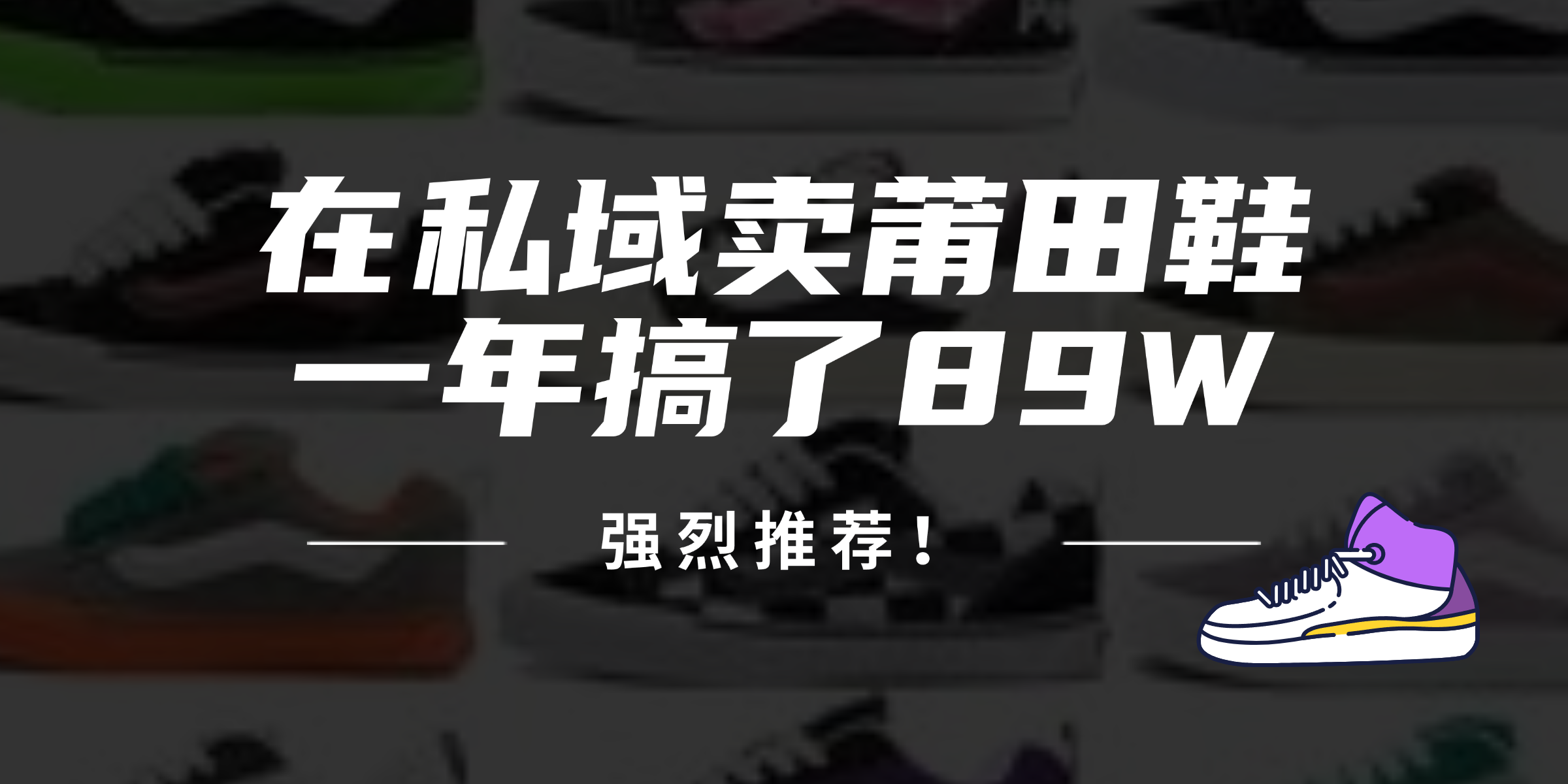 （12370期）24年在私域卖莆田鞋，一年搞了89W，强烈推荐！-枫客网创