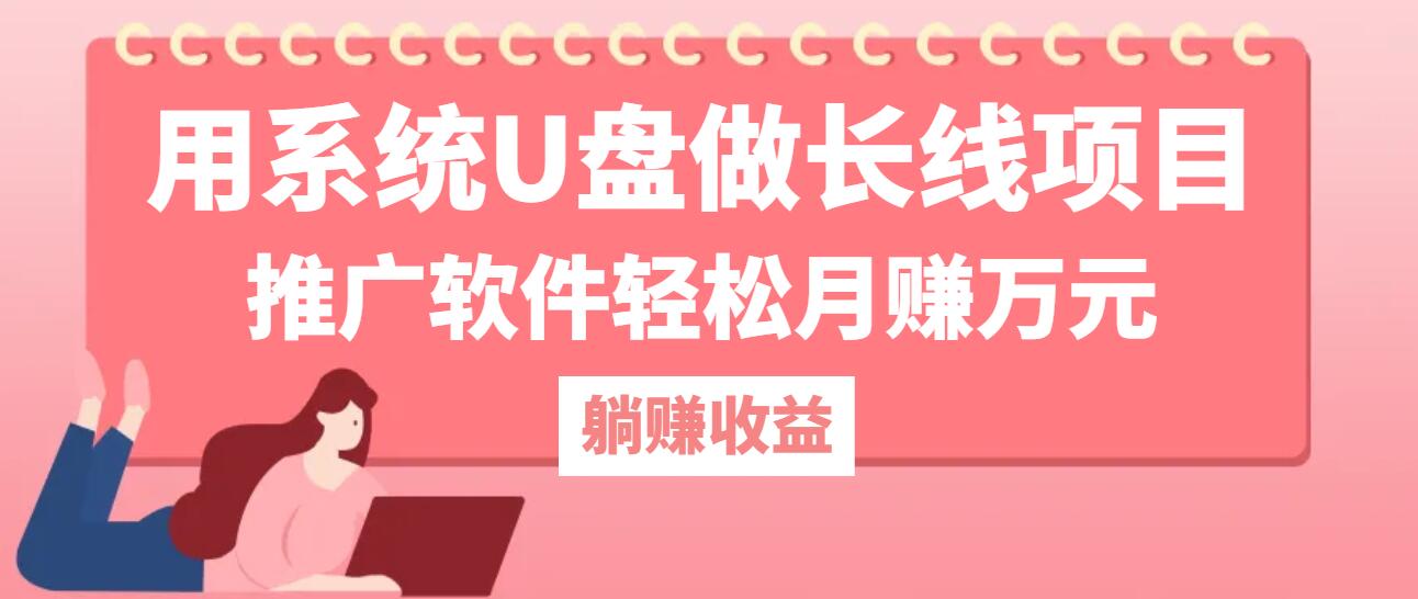 用系统U盘做长线项目，推广软件轻松月赚万元(附制作教程+软件-枫客网创