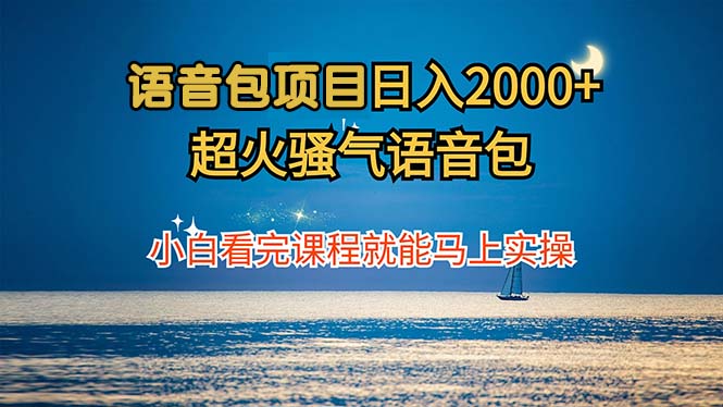 语音包项目 日入2000+ 超火骚气语音包小白看完课程就能马上实操-枫客网创