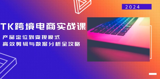 TK跨境电商实战课：产品定位到变现模式，高效剪辑与数据分析全攻略-枫客网创