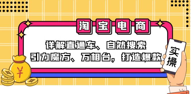 （12814期）2024淘宝电商课程：详解直通车、自然搜索、引力魔方、万相台，打造爆款-枫客网创