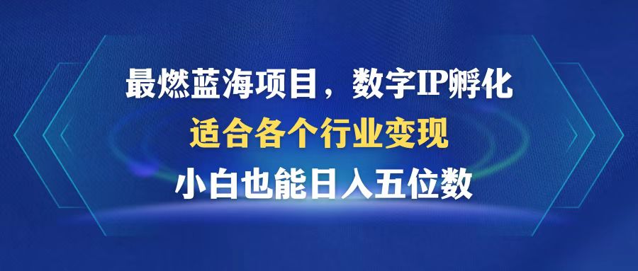 （12941期）最燃蓝海项目  数字IP孵化  适合各个行业变现  小白也能日入5位数-枫客网创