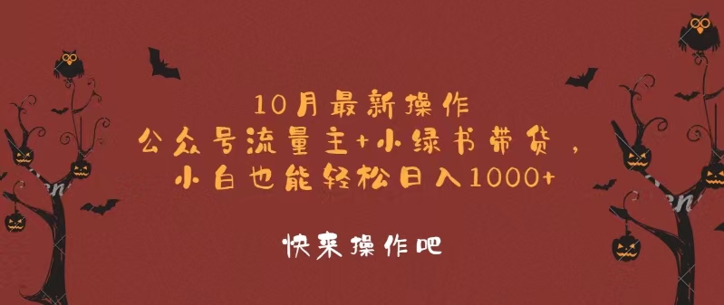 （12977期）10月最新操作，公众号流量主+小绿书带货，小白轻松日入1000+-枫客网创