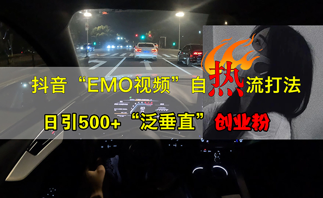 （13029期）抖音EMO视频自热打法，日引500+“泛垂直”创业粉-枫客网创