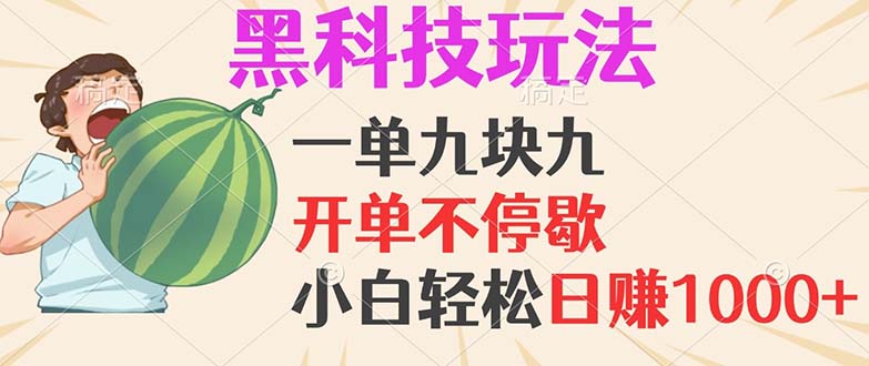 （13046期）黑科技玩法，一单利润9.9，一天轻松100单，日赚1000＋的项目，小白看完…-枫客网创