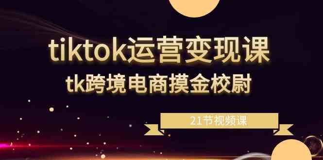 tiktok运营变现课，tk跨境电商摸金校尉（21节视频课）-枫客网创