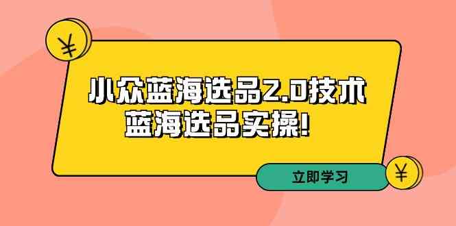 拼多多培训第33期：小众蓝海选品2.0技术-蓝海选品实操-枫客网创