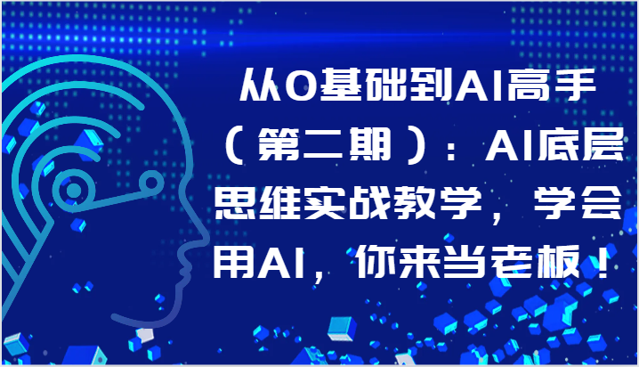 从0基础到AI高手（第二期）：AI底层思维实战教学，学会用AI，你来当老板！-枫客网创