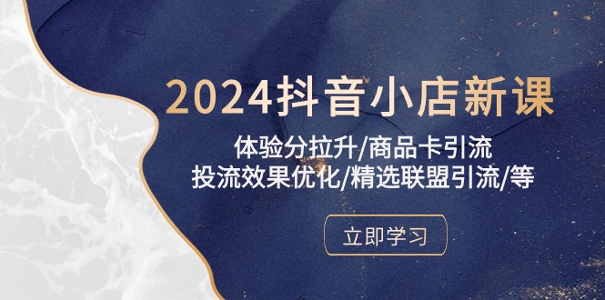 2024抖音小店新课，体验分拉升/商品卡引流/投流效果优化/精选联盟引流/等-枫客网创