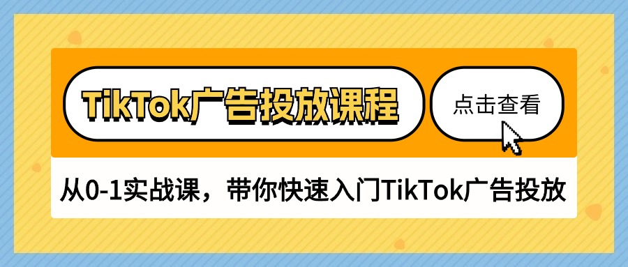 TikTok广告投放课程，从0-1实战课，带你快速入门TikTok广告投放（30节课）-枫客网创