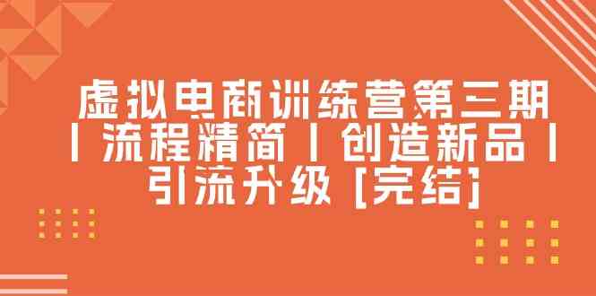 虚拟电商训练营第三期丨流程精简丨创造新品丨引流升级 [完结]-枫客网创