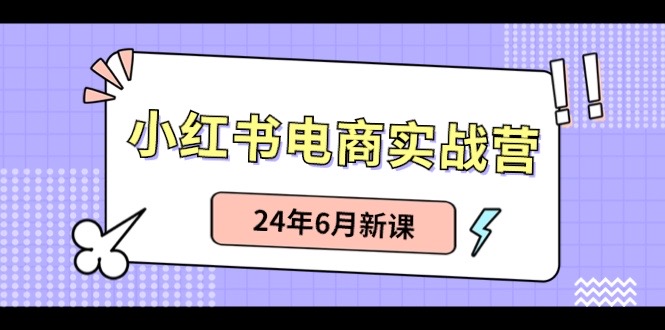 小红书电商实战营：小红书笔记带货和无人直播，24年6月新课-枫客网创