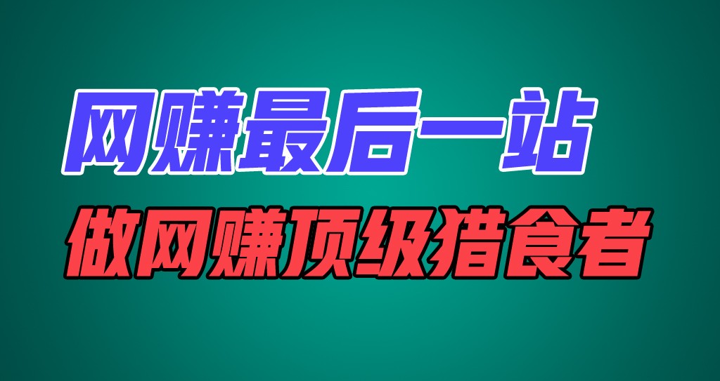 网赚最后一站，卖项目，做网赚顶级猎食者-枫客网创